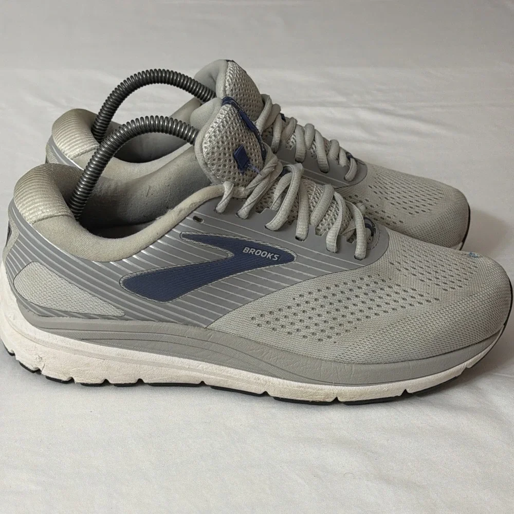 Brooks Addiction 14 1203061D077 Gray and Blue Running Sneakers Women's 10 D Wide